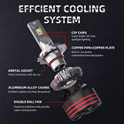 LED Headlight Bulb M8 Pro 60W | Bright LED with Cooling Fan All Trim Sizes