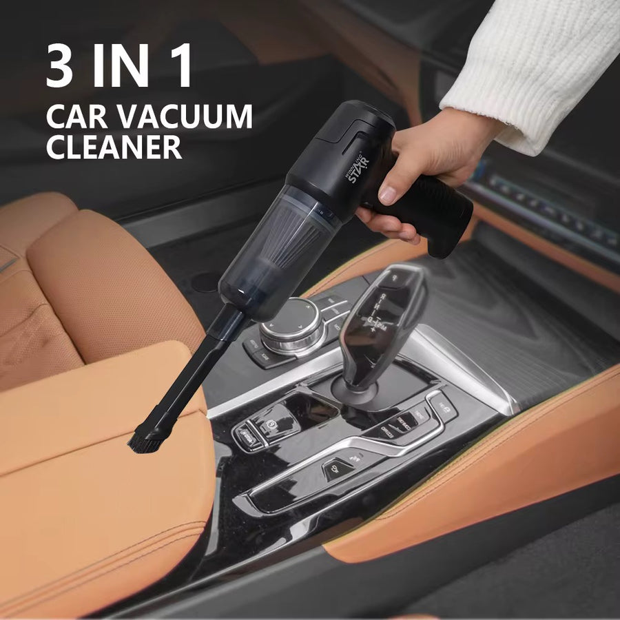 Wireless Car Vacuum Cleaner | 3-in-1 Vacuum & Blower with Multiple Heads
