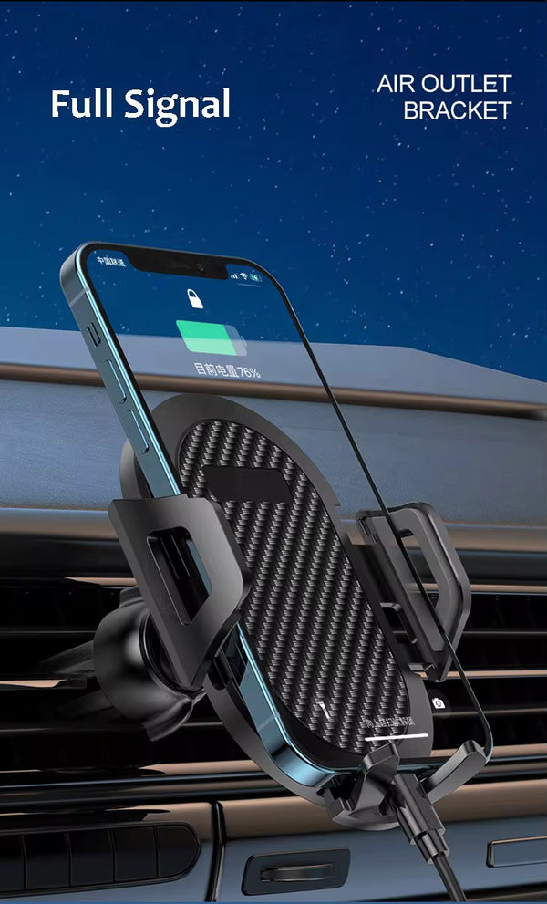 Car Phone Stand AC Vent Mount | 360° Rotation Hands-Free Holder for All Phones