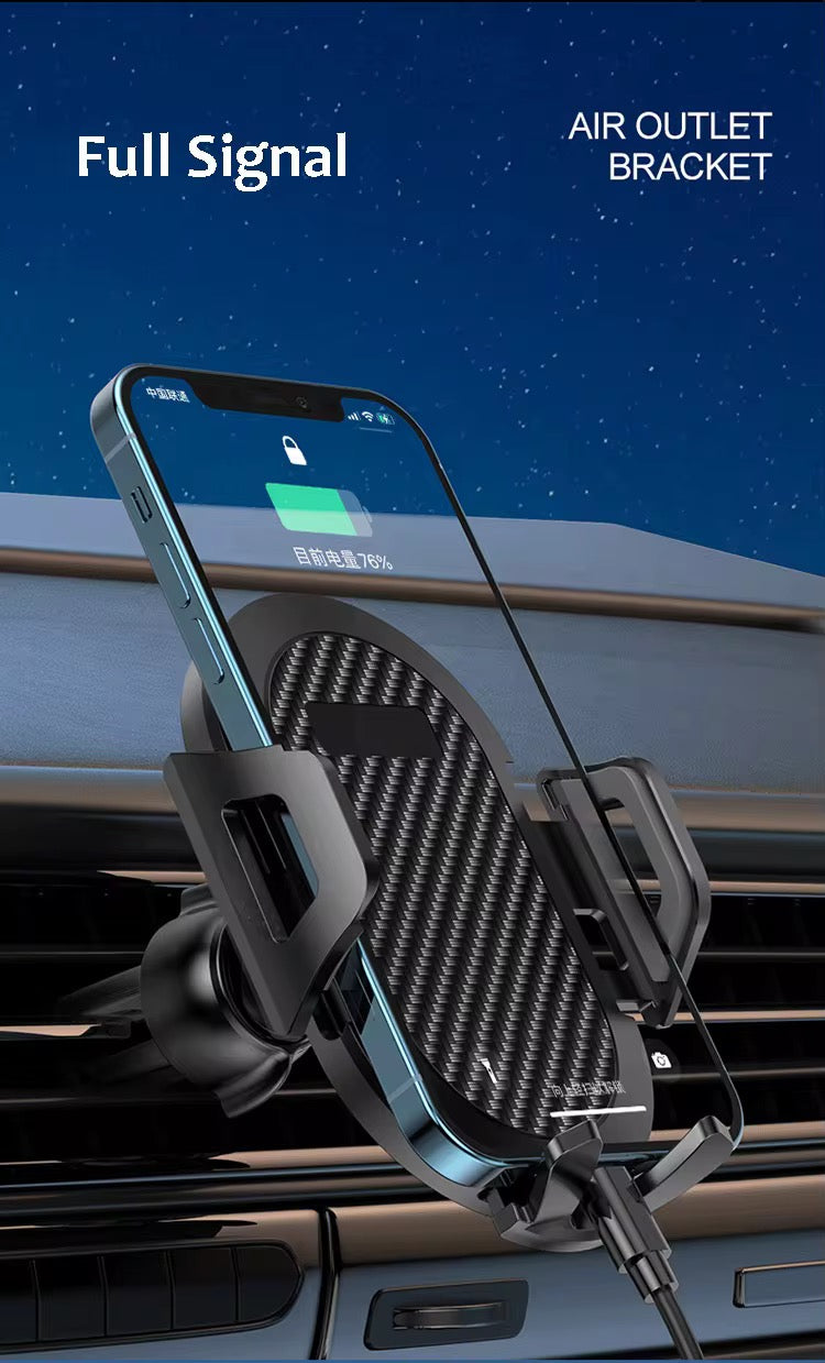 Car Phone Stand AC Vent Mount | 360° Rotation Hands-Free Holder for All Phones