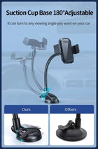Adjustable Suction Cup Car Phone Stand | Fully Flexible Windshield Mount