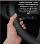 Leather Steering Wheel Cover | Breathable Perforated & Smooth Dual Texture