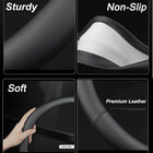 Full Smooth Leather Steering Wheel Cover | Premium Anti-Slip Grip