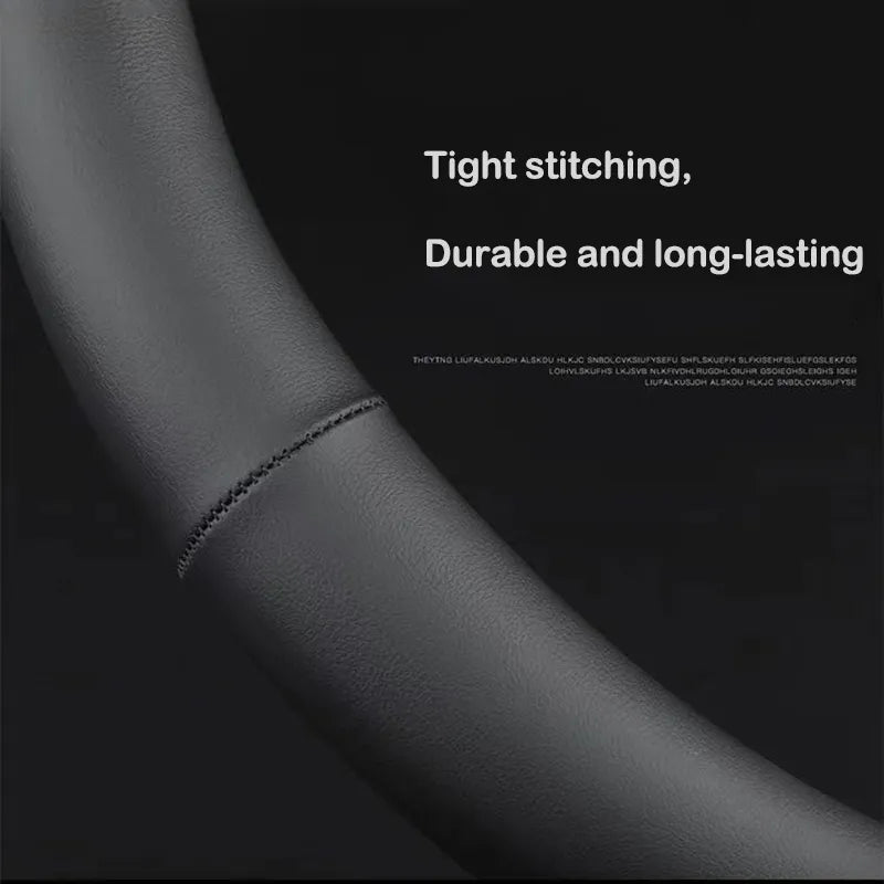 Full Smooth Leather Steering Wheel Cover | Premium Anti-Slip Grip