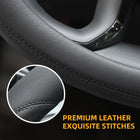 Full Smooth Leather Steering Wheel Cover | Premium Anti-Slip Grip