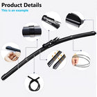 Silicone Car Wiper Blades Set of 2 | Rust-Proof Plastic Frame Universal Fit