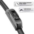 Silicone Car Wiper Blades Set of 2 | Rust-Proof Plastic Frame Universal Fit