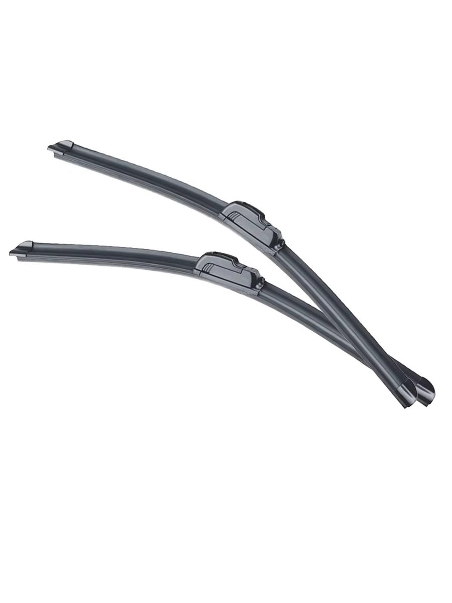 Silicone Car Wiper Blades Set of 2 | Rust-Proof Plastic Frame Universal Fit