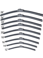 Silicone Car Wiper Blades Set of 2 | Rust-Proof Plastic Frame Universal Fit