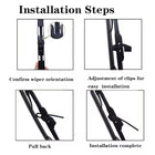 Metal Car Wiper Blades Set of 2 | Universal Fit Windshield Wipers