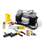 Air Pump & Puncture Repair Kit | Complete Roadside Tire Repair Tool Box