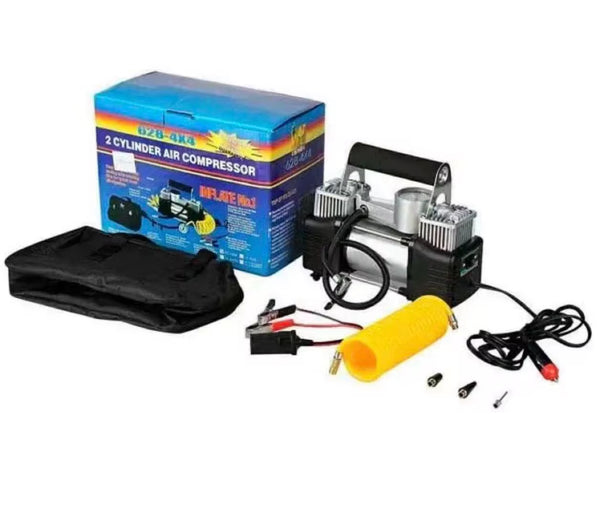 Air Pump Dual Pistons | Fast Tire Inflator for Cars & SUVs